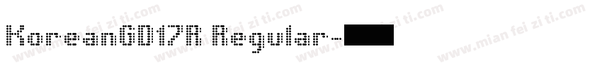 KoreanGD17R Regular字体转换
